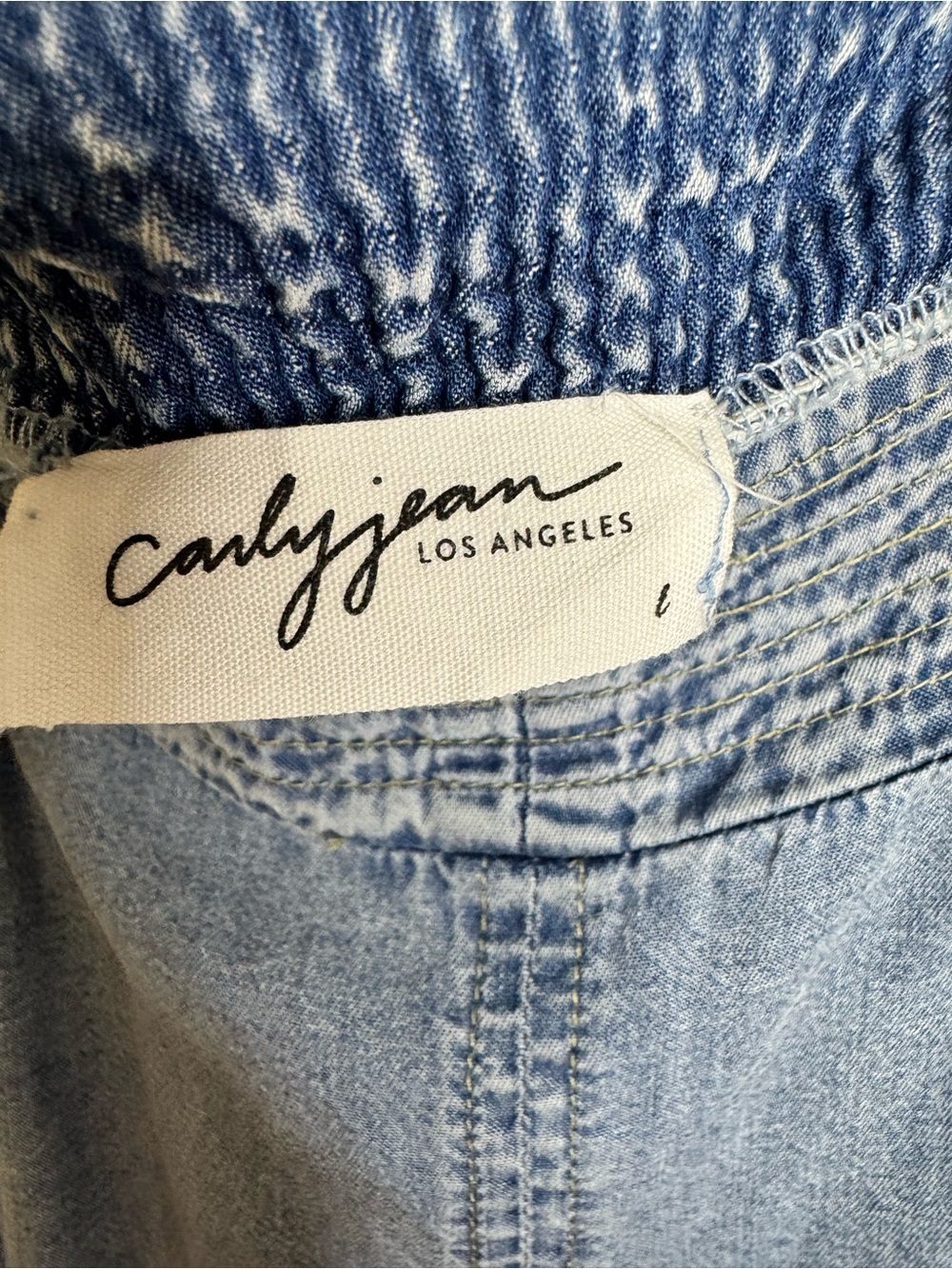 Carly Jean Denim Jumper Dress - Picture 2 of 7